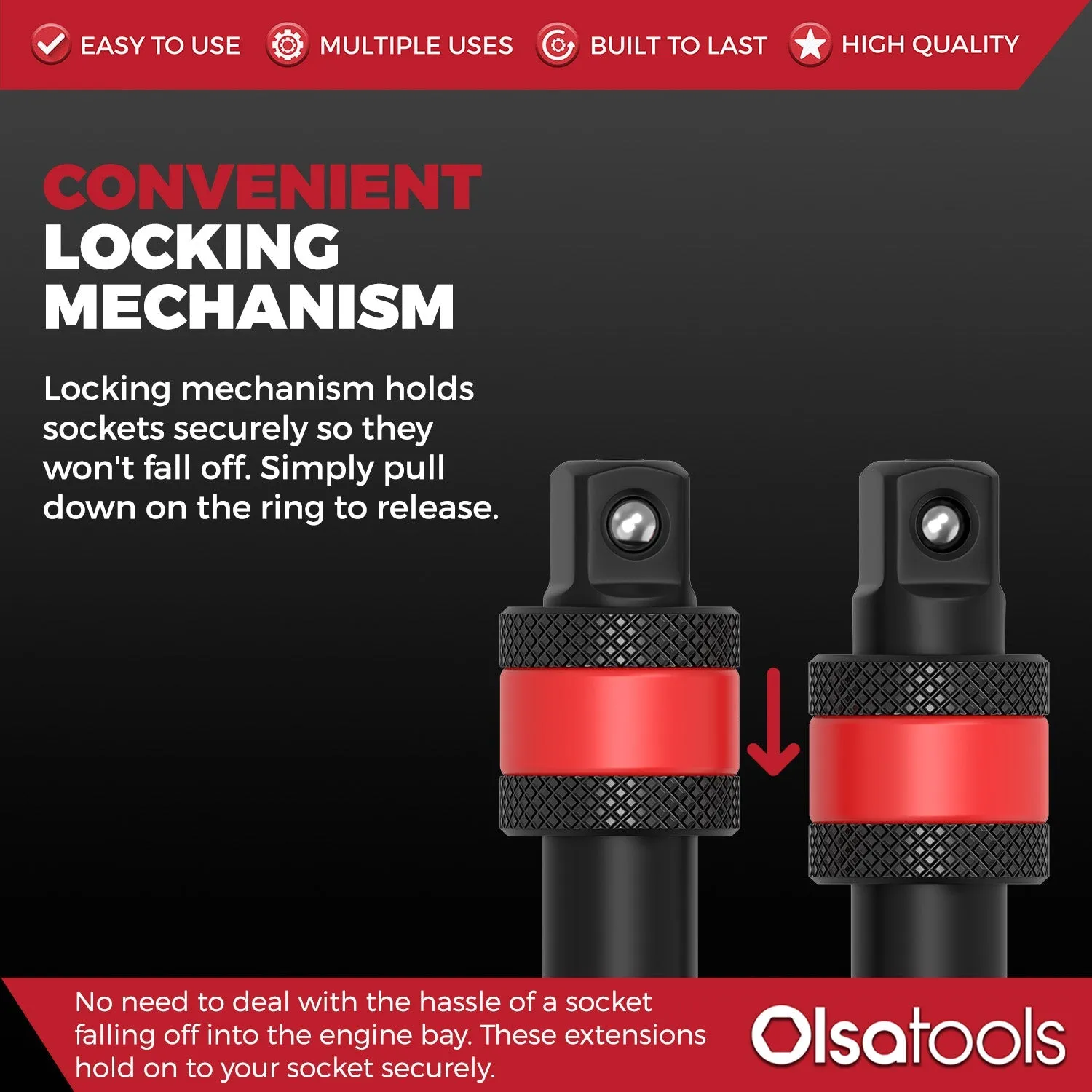 Locking Impact Socket Extensions