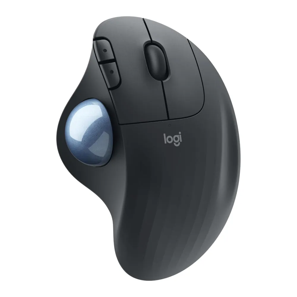 Logitech ERGO M575 Wireless Ergonomic Optical Mouse For Business with Trackball Sensor, 3 Programmable Buttons, 400-2000 DPI, and Logi Bolt and Bluetooth Connectivity for PC and Laptop Computers - Graphite, Off White