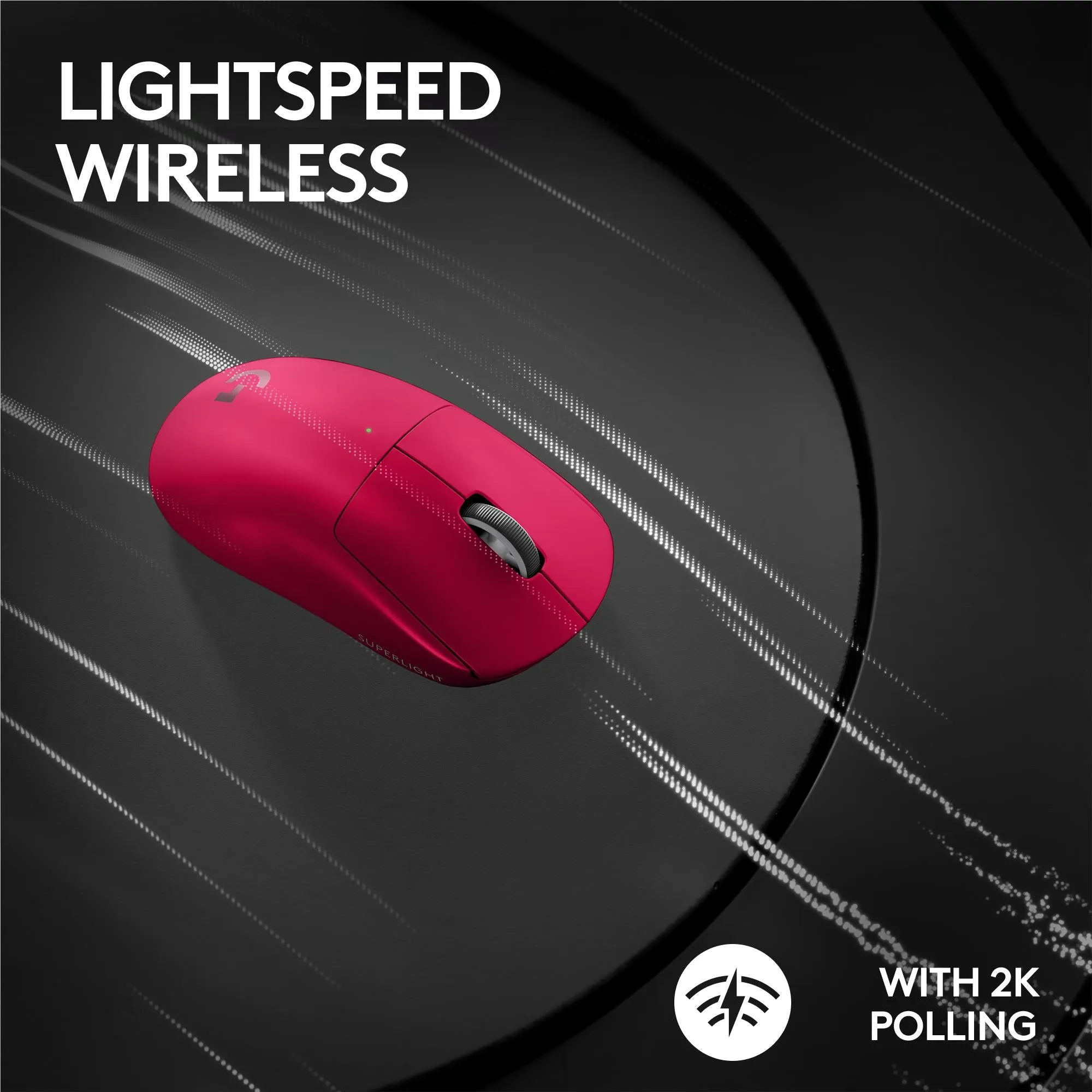 Logitech G PRO X SUPERLIGHT 2 LIGHTSPEED Wireless Gaming Mouse (Magenta)