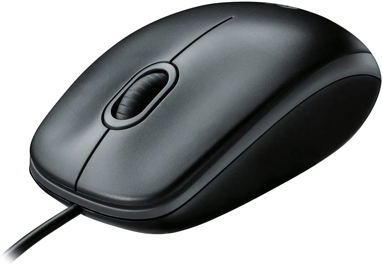 Logitech M100R Wired USB Mouse (Dark Black)