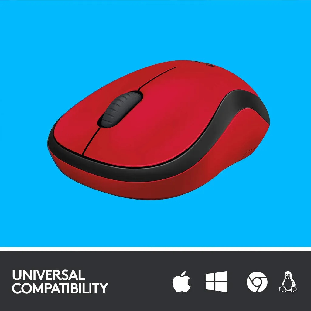 Logitech M221 Red Silent Wireless Mouse