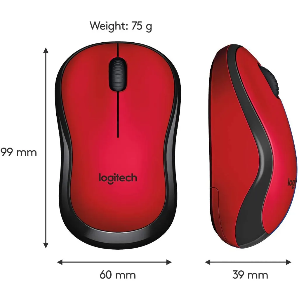 Logitech M221 Red Silent Wireless Mouse