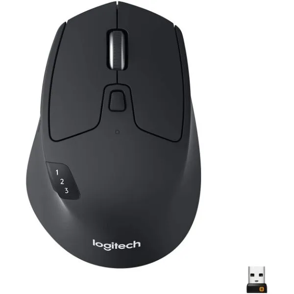 Logitech M720 Triathalon Multi-Device Wireless Mouse – Black