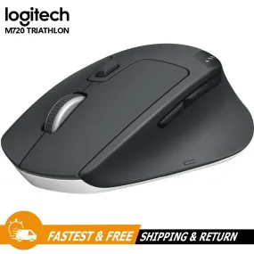 Logitech M720 Triathlon Multi-Device Wireless Optical Mouse 910-004790, Black