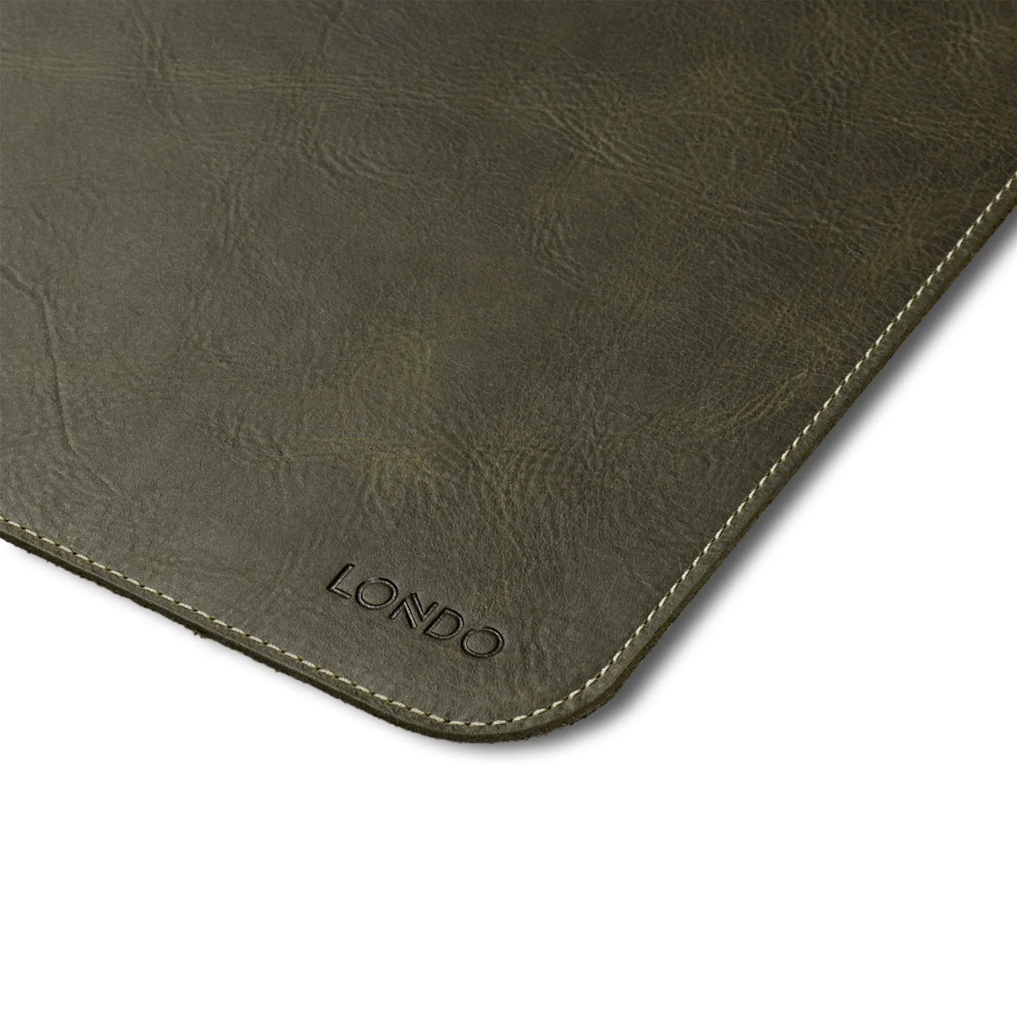 Londo Top Grain Leather Extended Mouse Pad, Leather Office Desk Mat, Desk Pad Protector