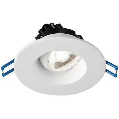 Lotus LED Lights - 3 Inch Regressed - Round Gimbal LED Downlight - 38 Degree Beam Angle - 20 Degree Tilt - 360 Degree Rotation