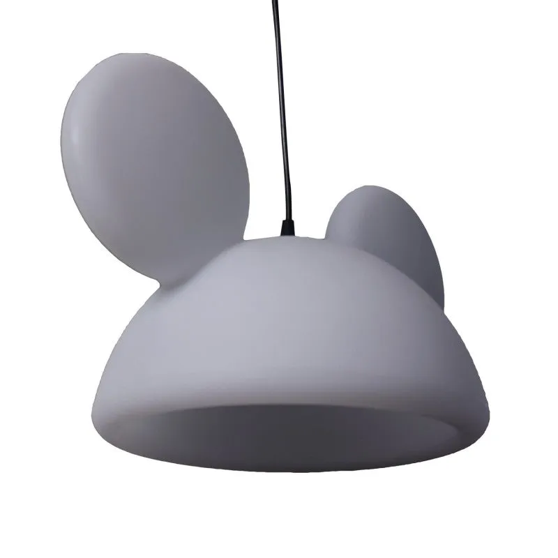 Luminária Pendente Teto Mickey Mouse Aberto Branco