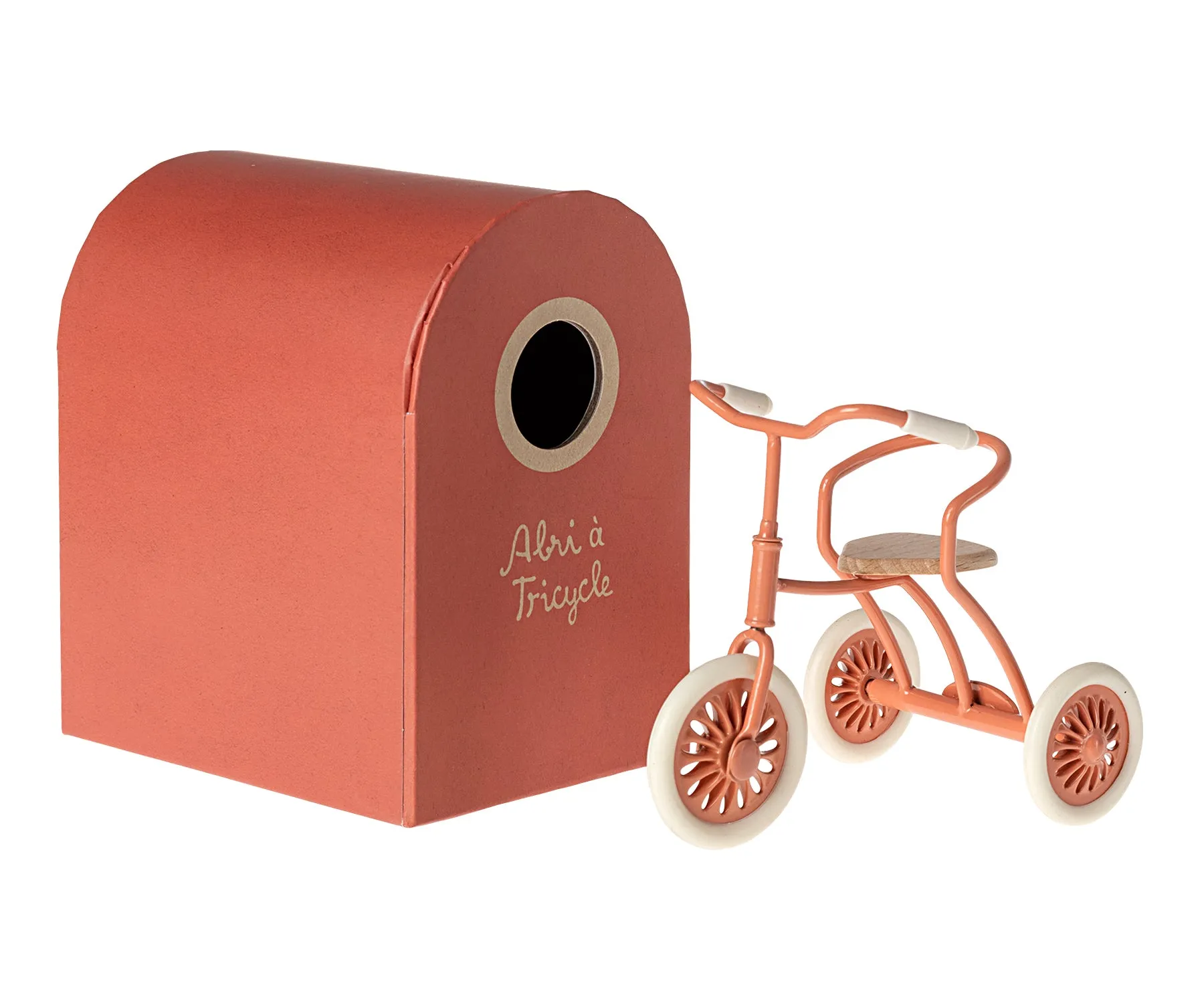 Maileg Miniature Mouse Tricycle – Coral