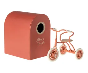 Maileg Miniature Mouse Tricycle – Coral