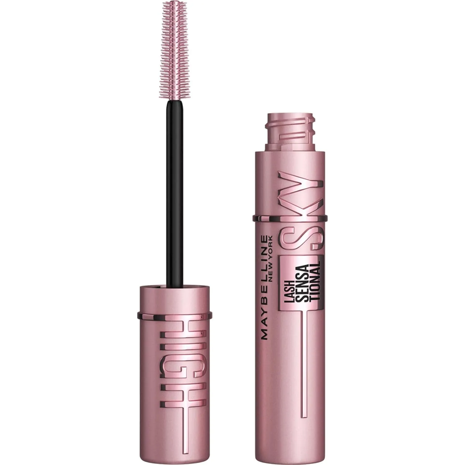 Maybelline Lash Sensational Sky High Washable Mascara Makeup, Volumizing, Lengthening, Defining, Curling, Multiplying, Buildable Formula, Blackest Black, 1 Count