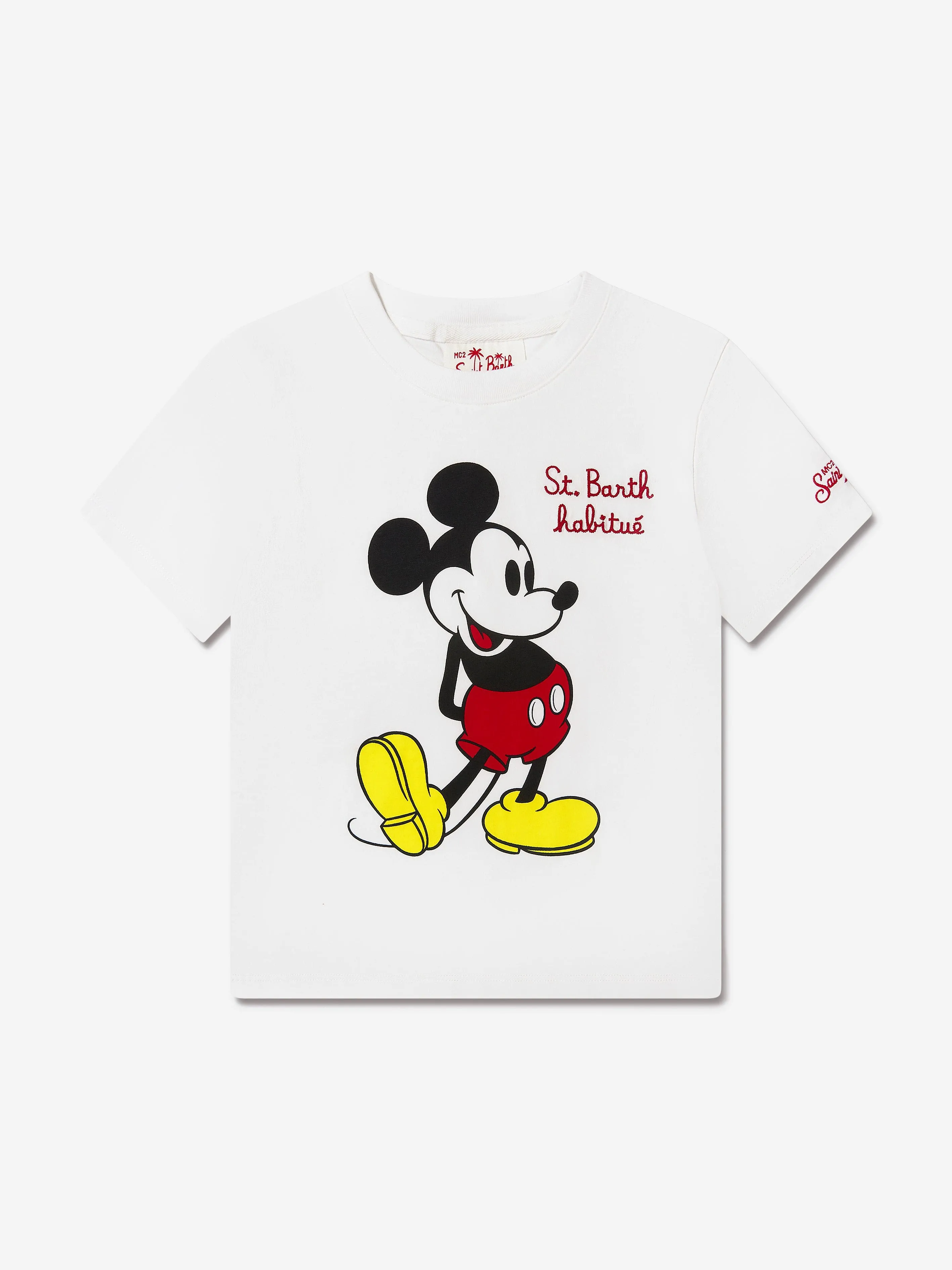 MC2 Saint Barth Boys Mickey Mouse T-Shirt in White