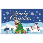 Merry christmas noth pole celebration flag 5x3ft