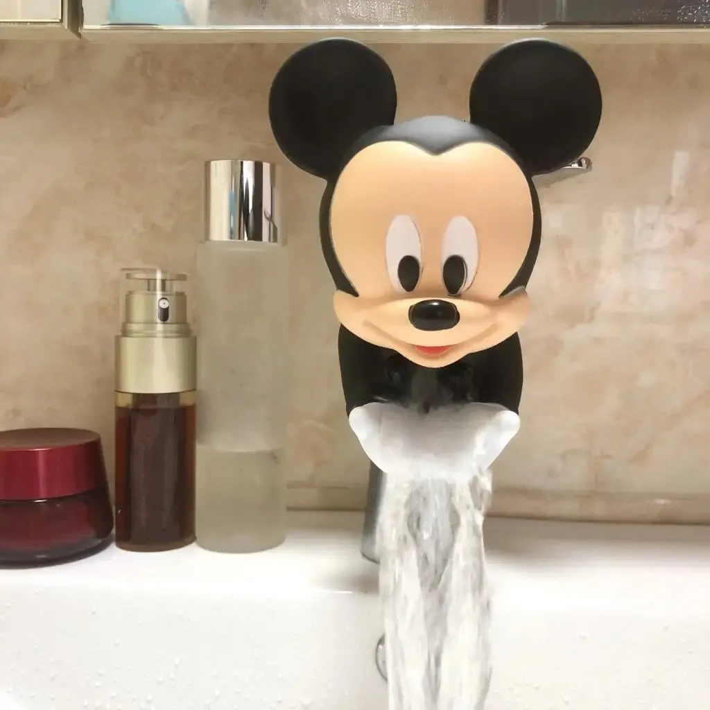 Mickey figure water tap Faucet Extender Water Saving silicone Faucet Extension Tool Help Children Washing hand