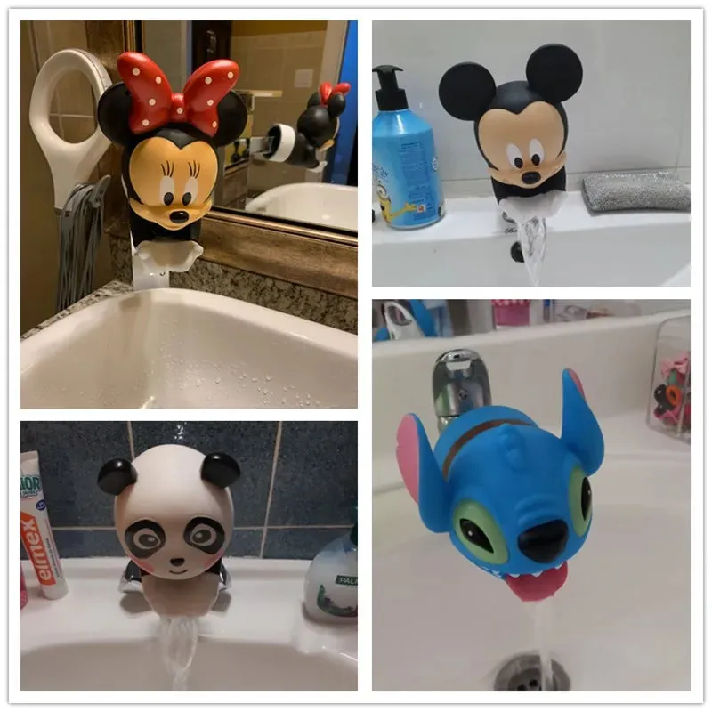 Mickey figure water tap Faucet Extender Water Saving silicone Faucet Extension Tool Help Children Washing hand