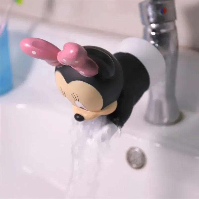 Mickey figure water tap Faucet Extender Water Saving silicone Faucet Extension Tool Help Children Washing hand