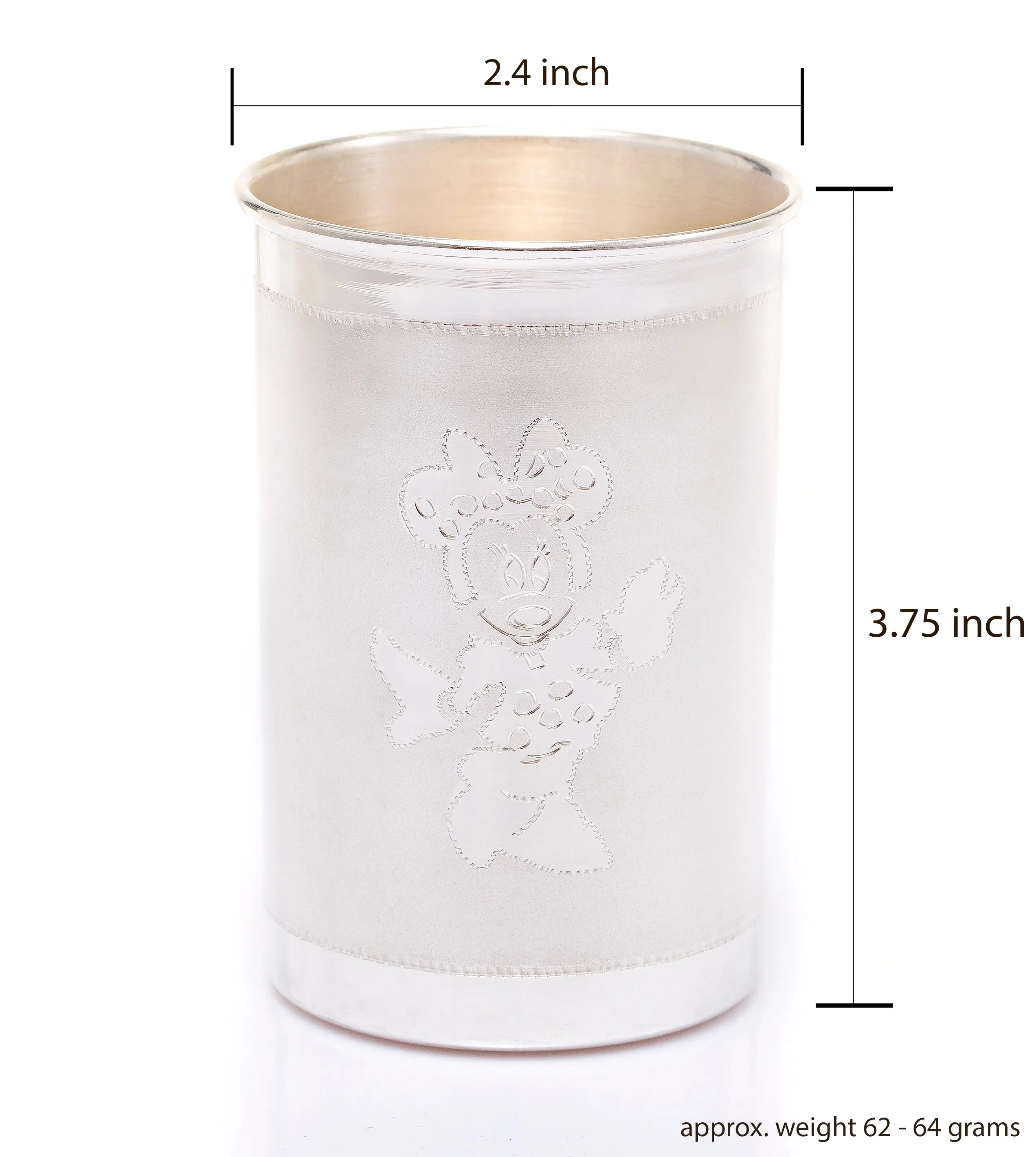 Mini Mouse Kids Small Silver Glass - IJSH014