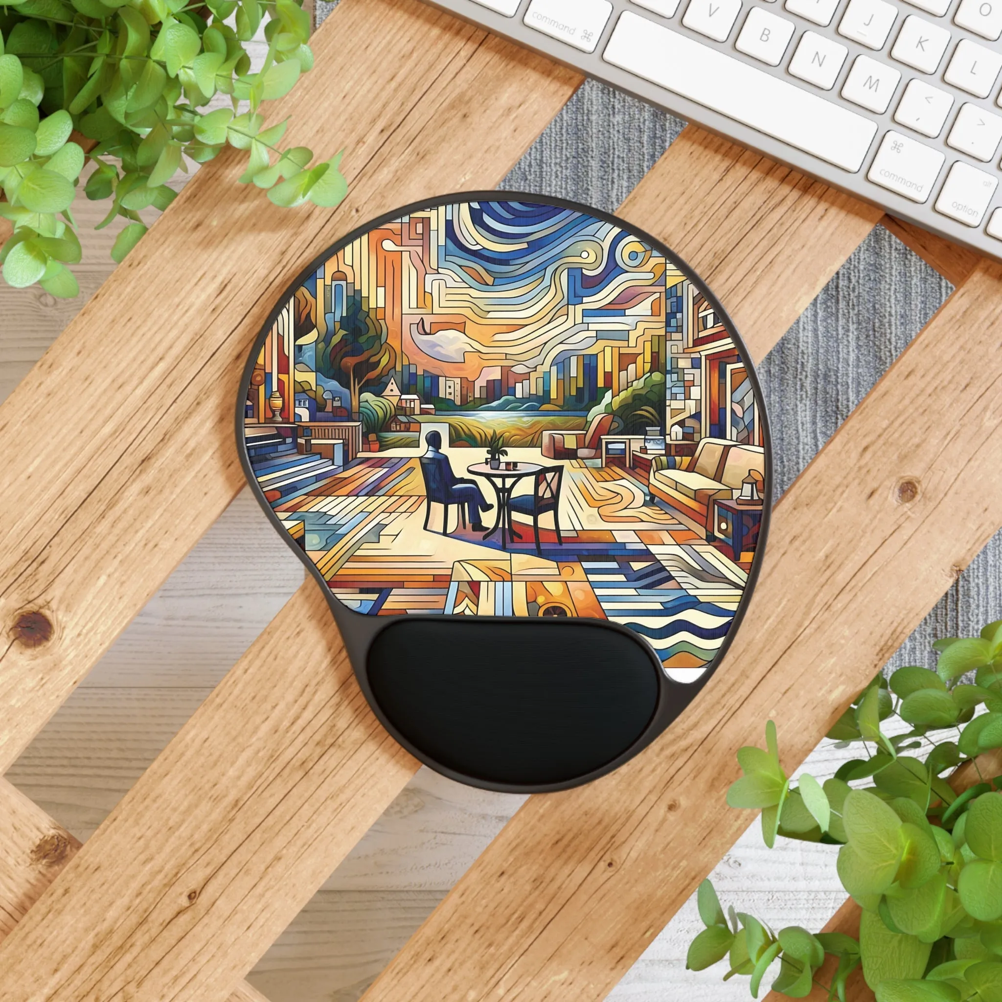 Minimal and abstract in modern life with a human theme Mouse Pad With Wrist Rest