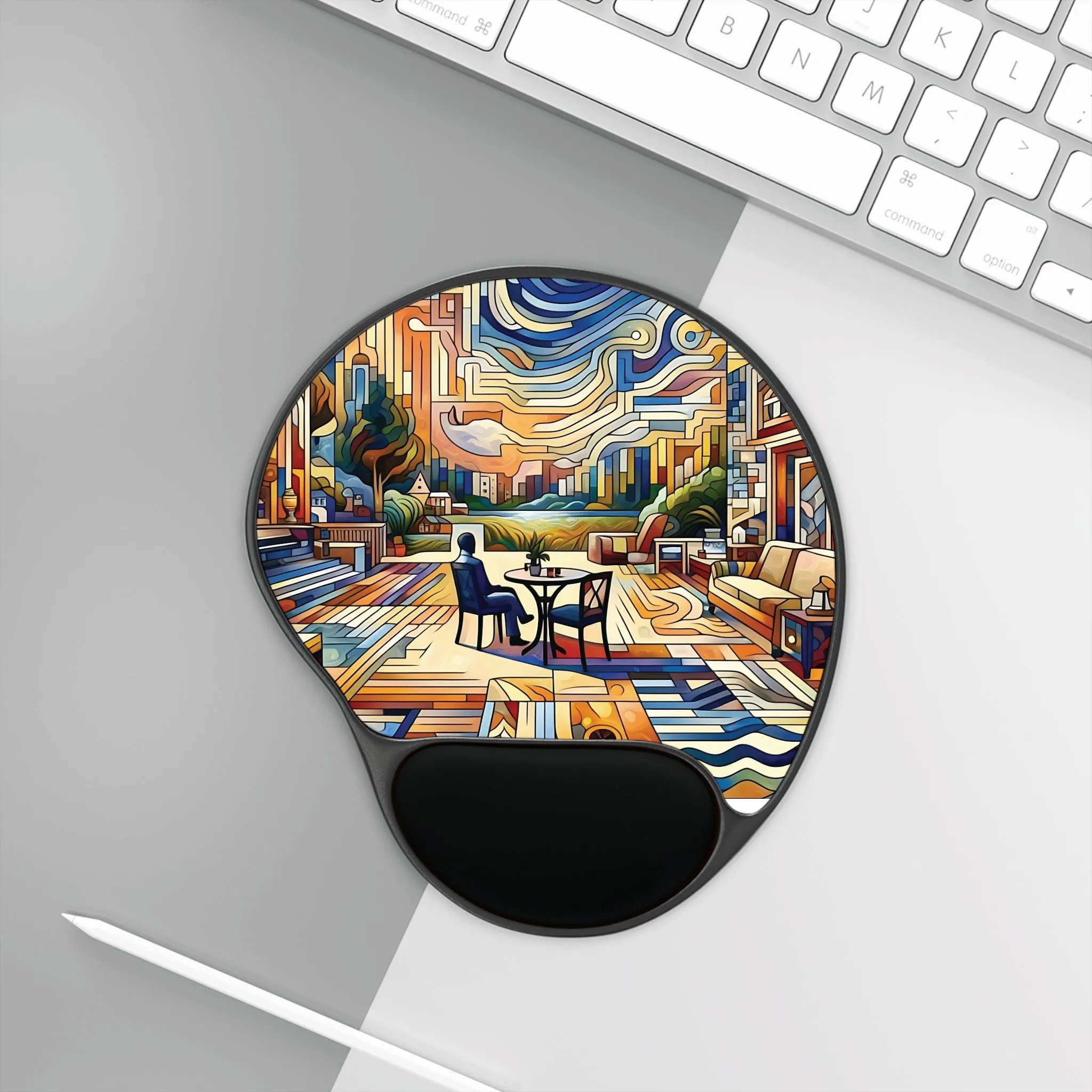 Minimal and abstract in modern life with a human theme Mouse Pad With Wrist Rest