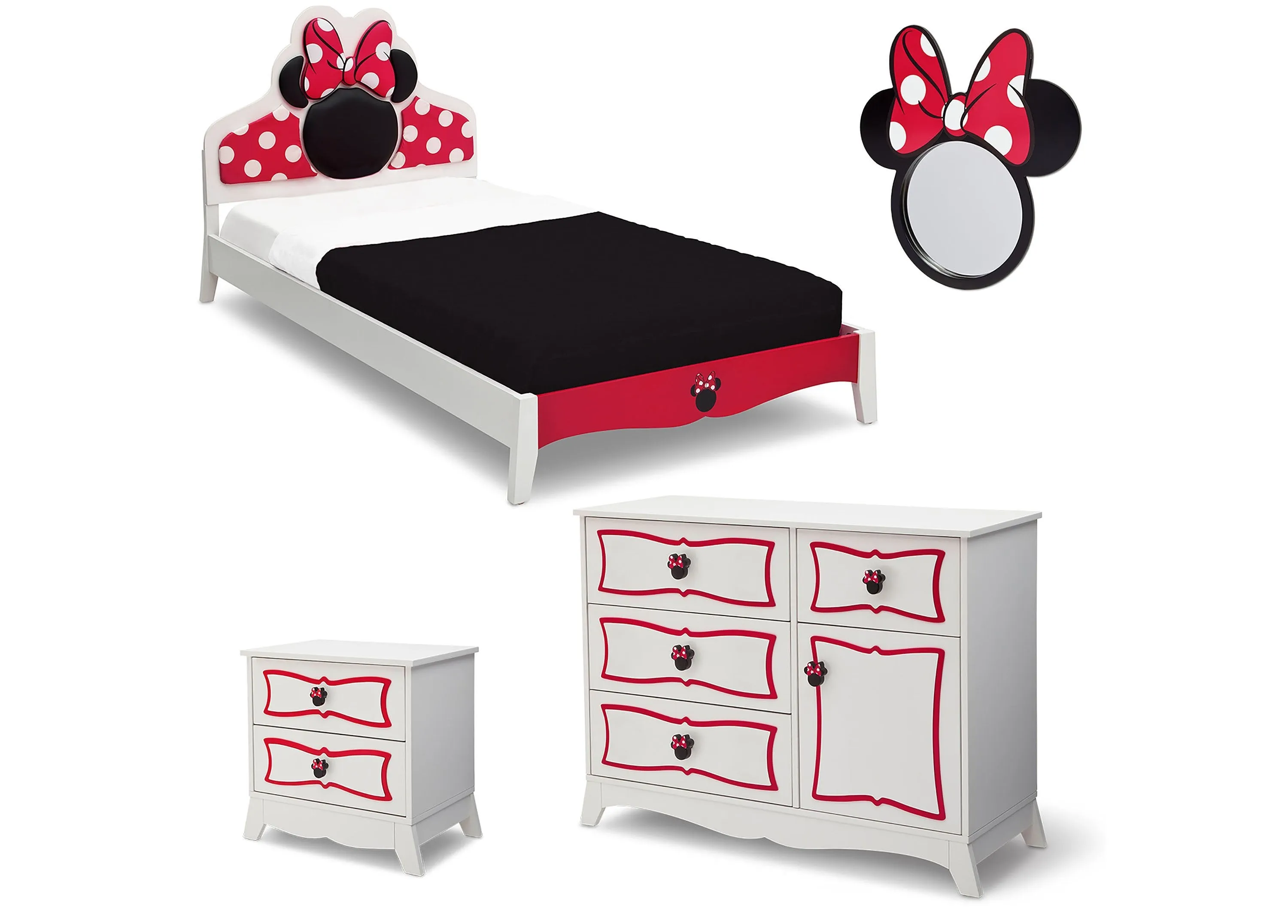 Minnie Mouse Wooden Twin Bedroom Collection