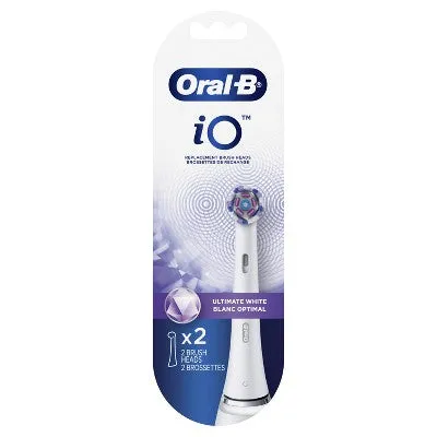 New - Oral-B iO Ultimate Replacement Brush Heads - White - 2ct