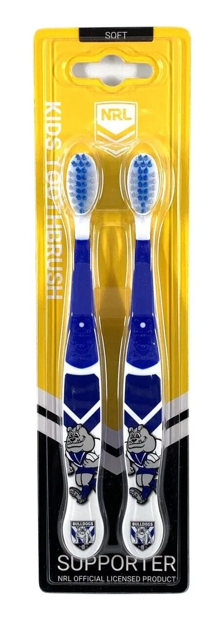 NRL Mascot Kids Toothbrush - Canterbury Bulldogs - Soft