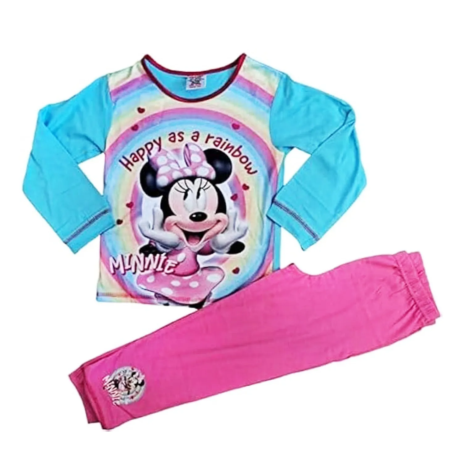 Official Disney Happy As A Rainbow Minnie Mouse Pyjamas