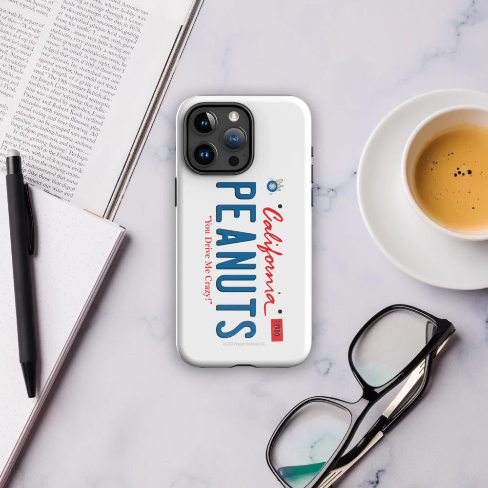 Peanuts License Plate iPhone Case