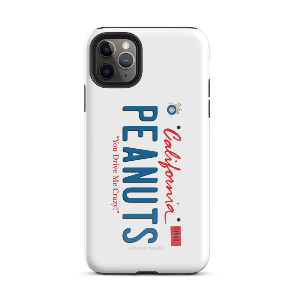 Peanuts License Plate iPhone Case