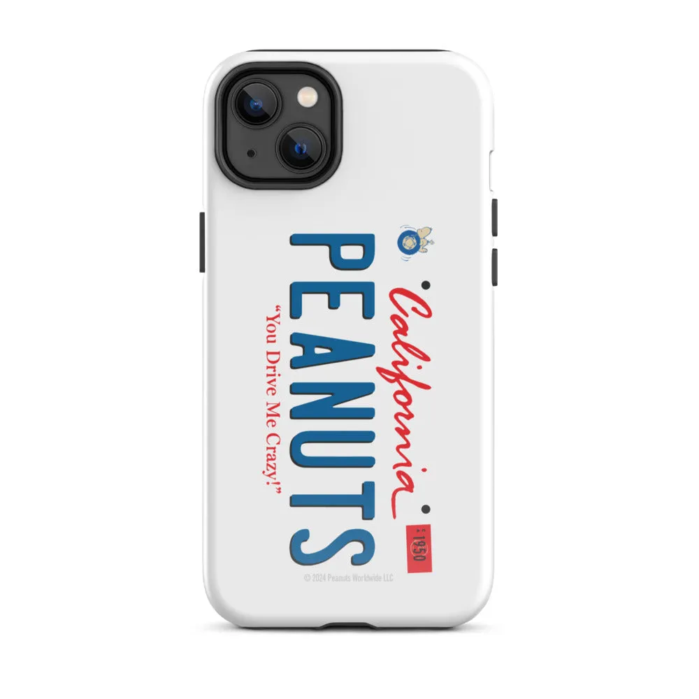 Peanuts License Plate iPhone Case