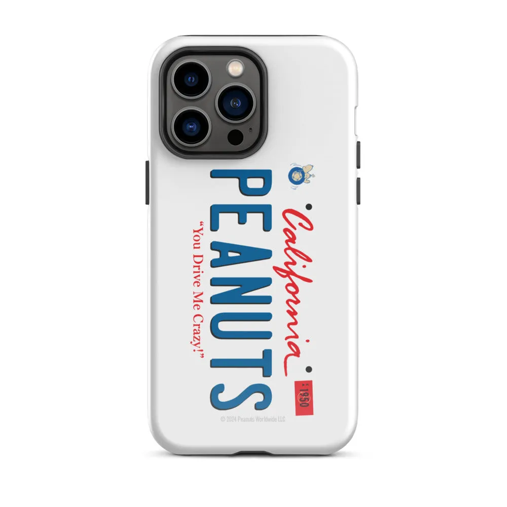 Peanuts License Plate iPhone Case