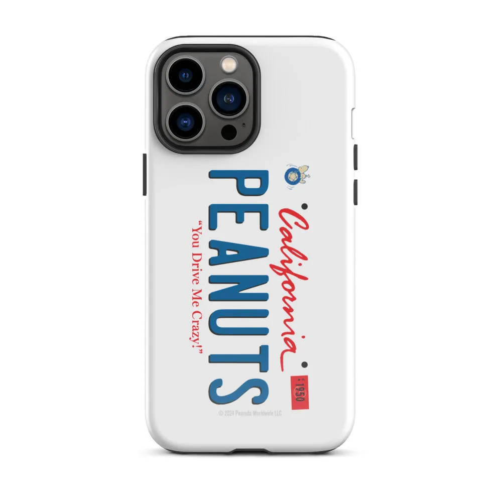 Peanuts License Plate iPhone Case