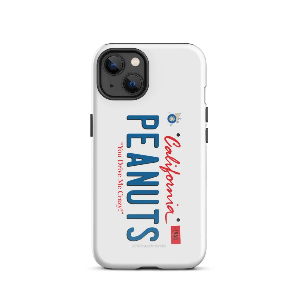 Peanuts License Plate iPhone Case