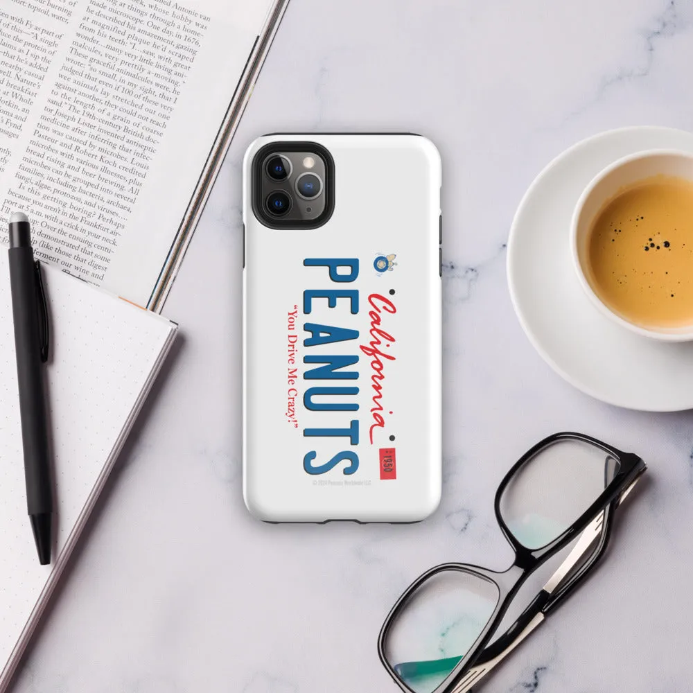 Peanuts License Plate iPhone Case