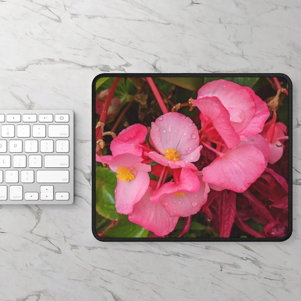 Pink Flowers Gaming Mouse Pad