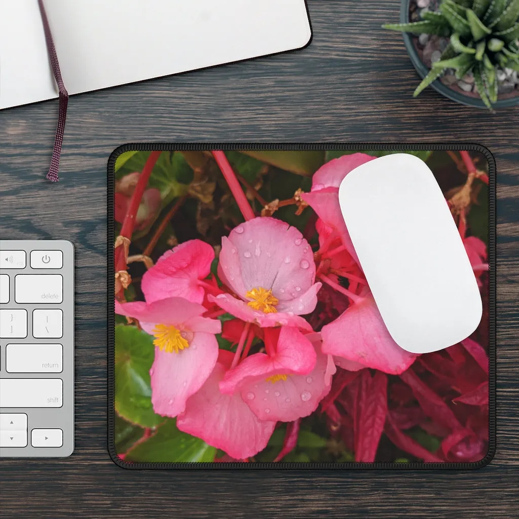 Pink Flowers Gaming Mouse Pad