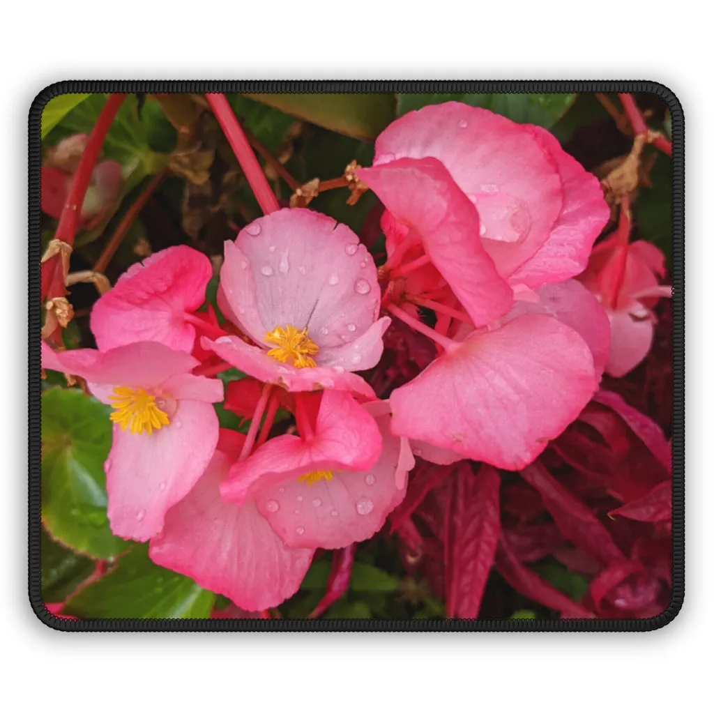 Pink Flowers Gaming Mouse Pad