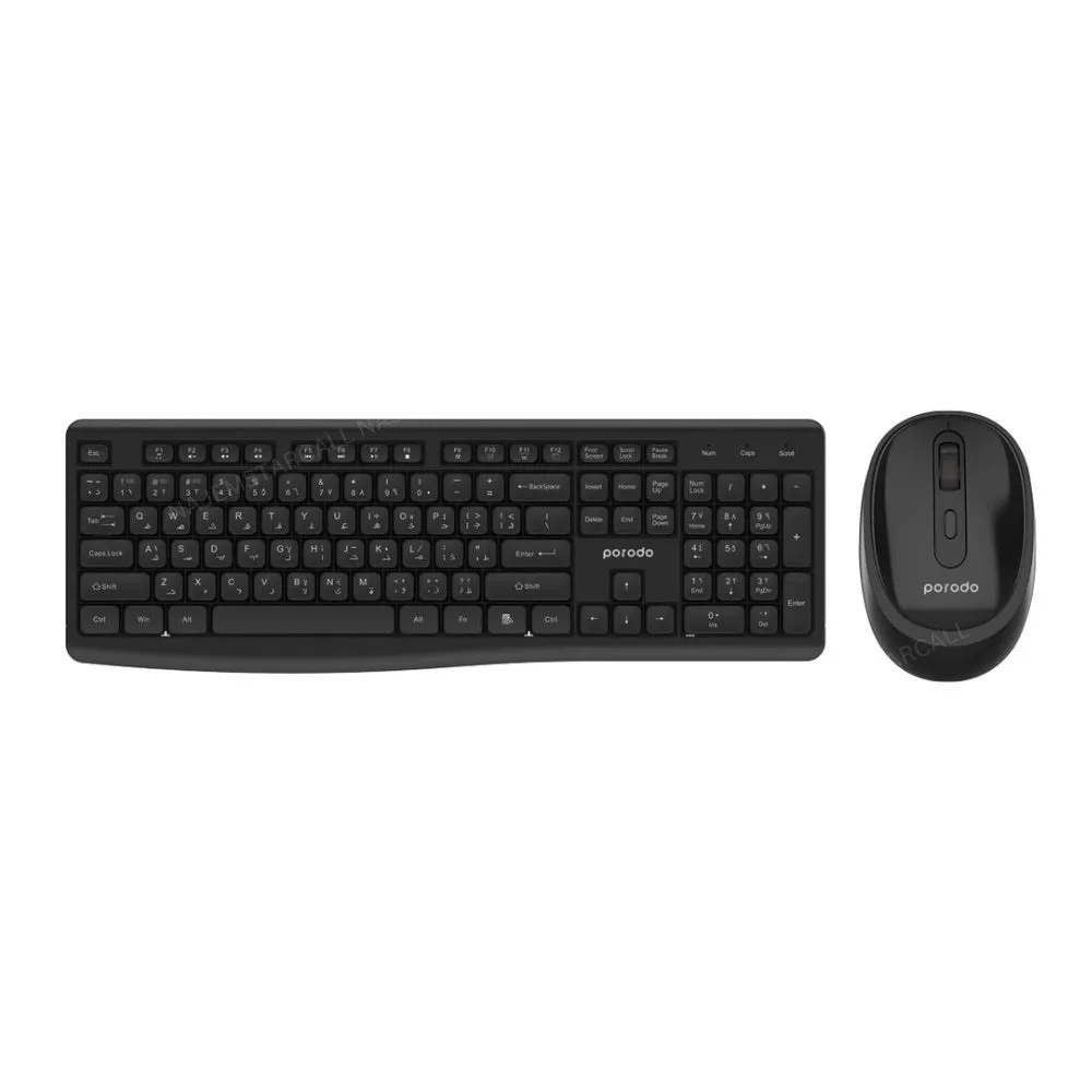 Porodo Dual Mode wireless keyboard Mouse Set