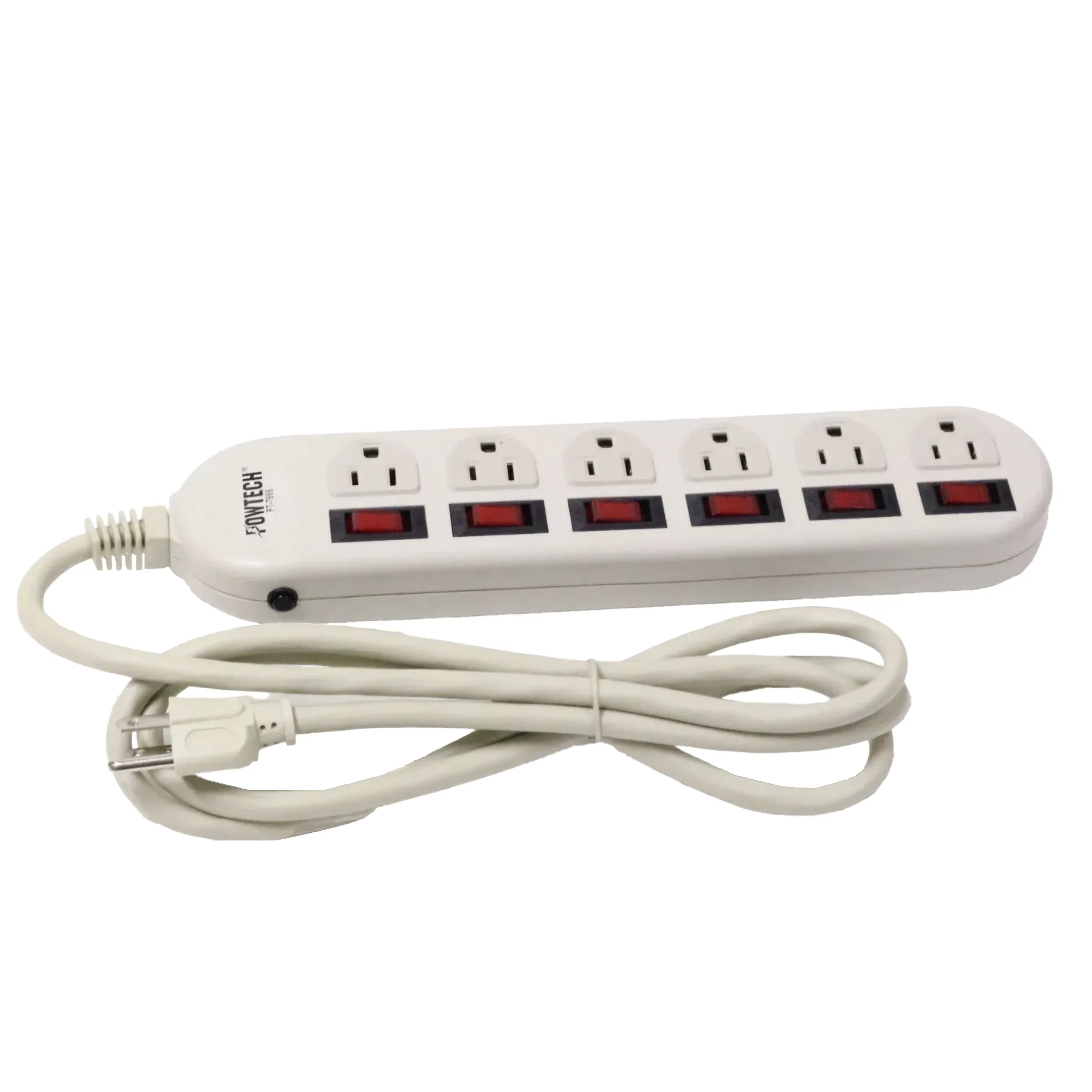 Powtech Electrical Individual Switches 6FT Power Strip