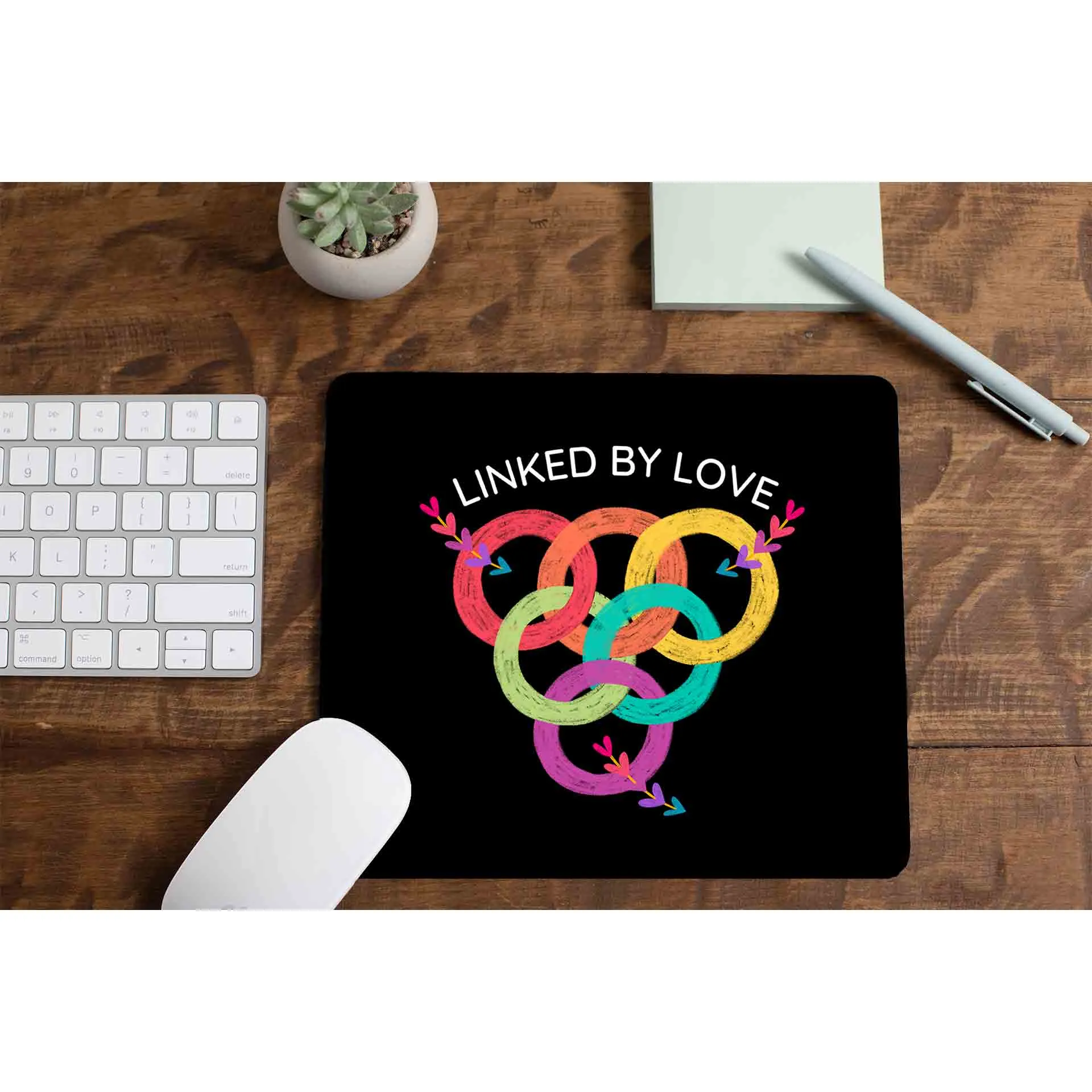 Pride Mousepad - Linked By Love