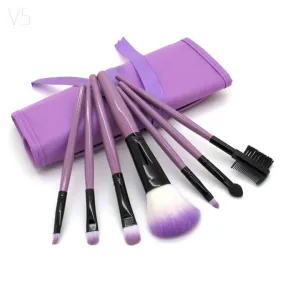 Professional 7 PCS Makeup Brushes Set Tools Make-up Toiletry Kit Wool Brand Make Up Brush Set Case Cosmetic Foundation Brush