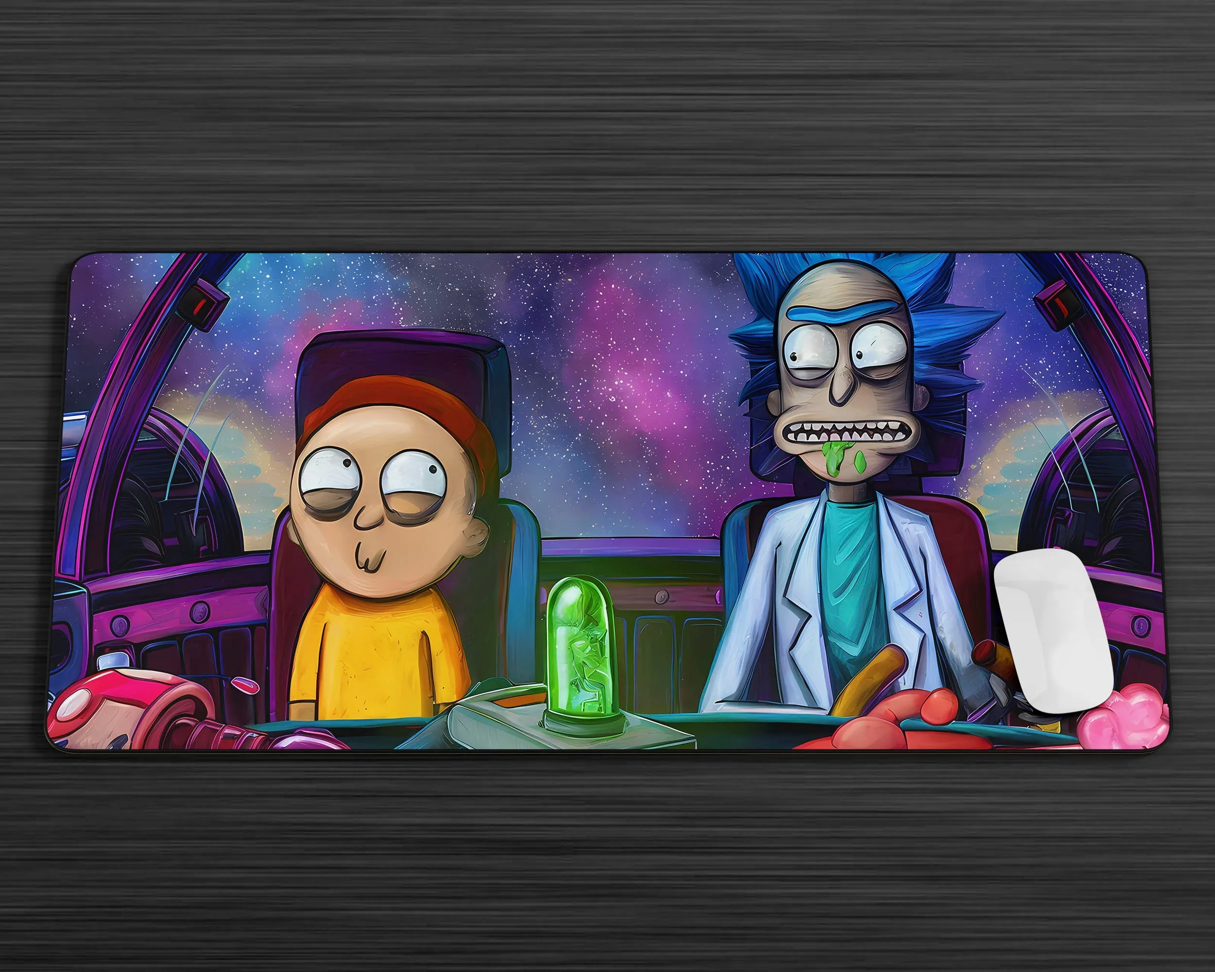 Rick and Morty Spaceship Gaming Mouse Pad