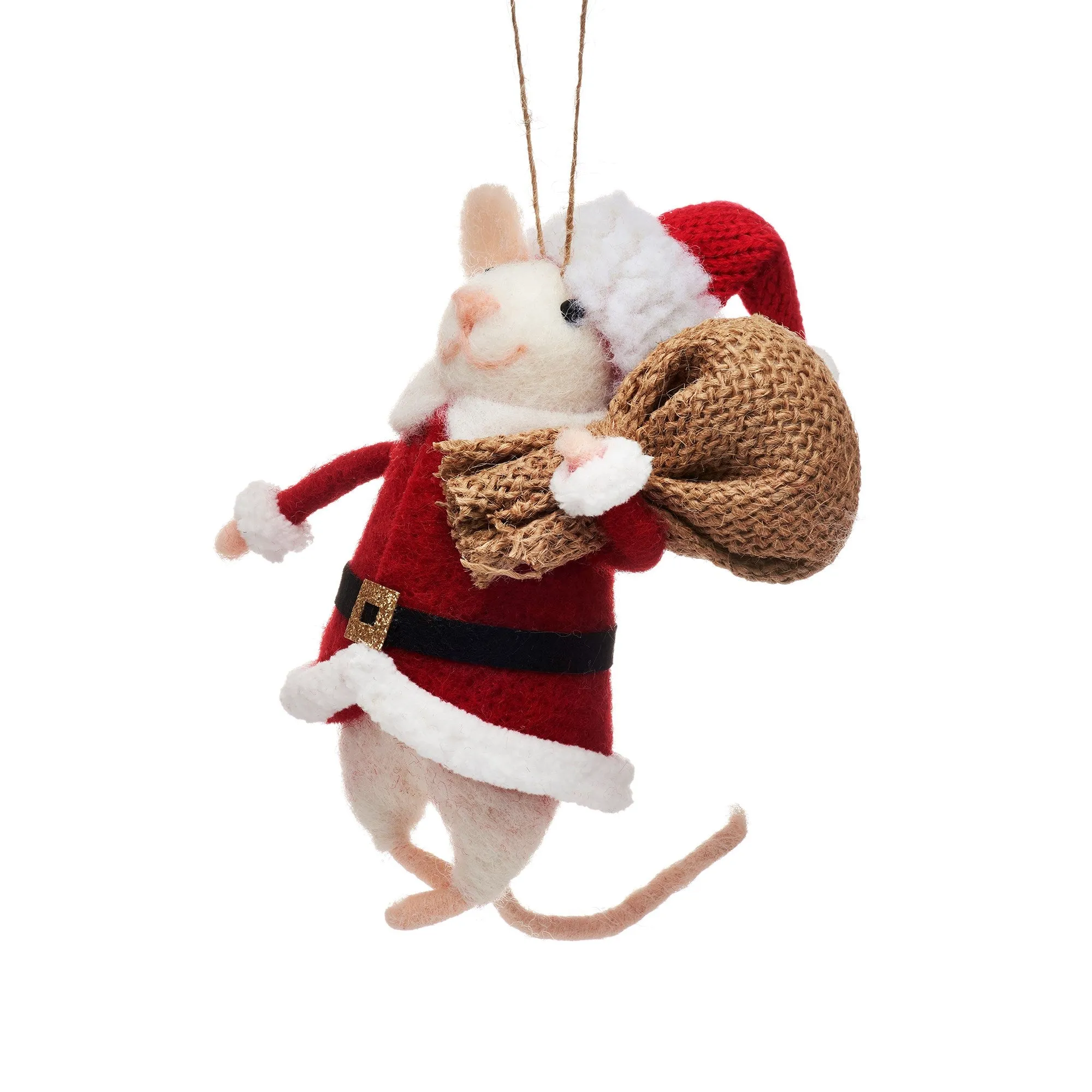 Santa mouse bauble