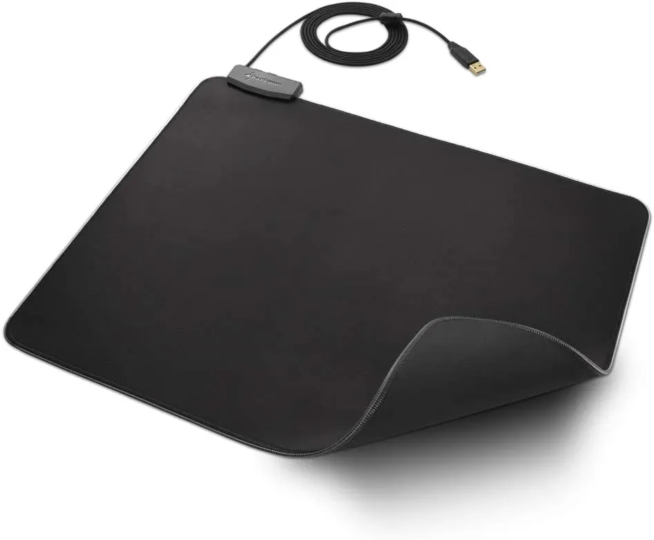 Sharkoon 1337 XL Gaming Mouse Mat RGB, Soft Gaming Mouse Pad, RGB Illumination