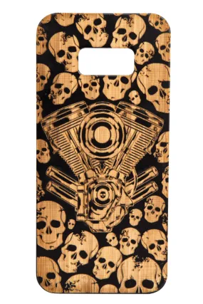 Skulls & V-Twin Bamboo Wood -iPhone/Samsung