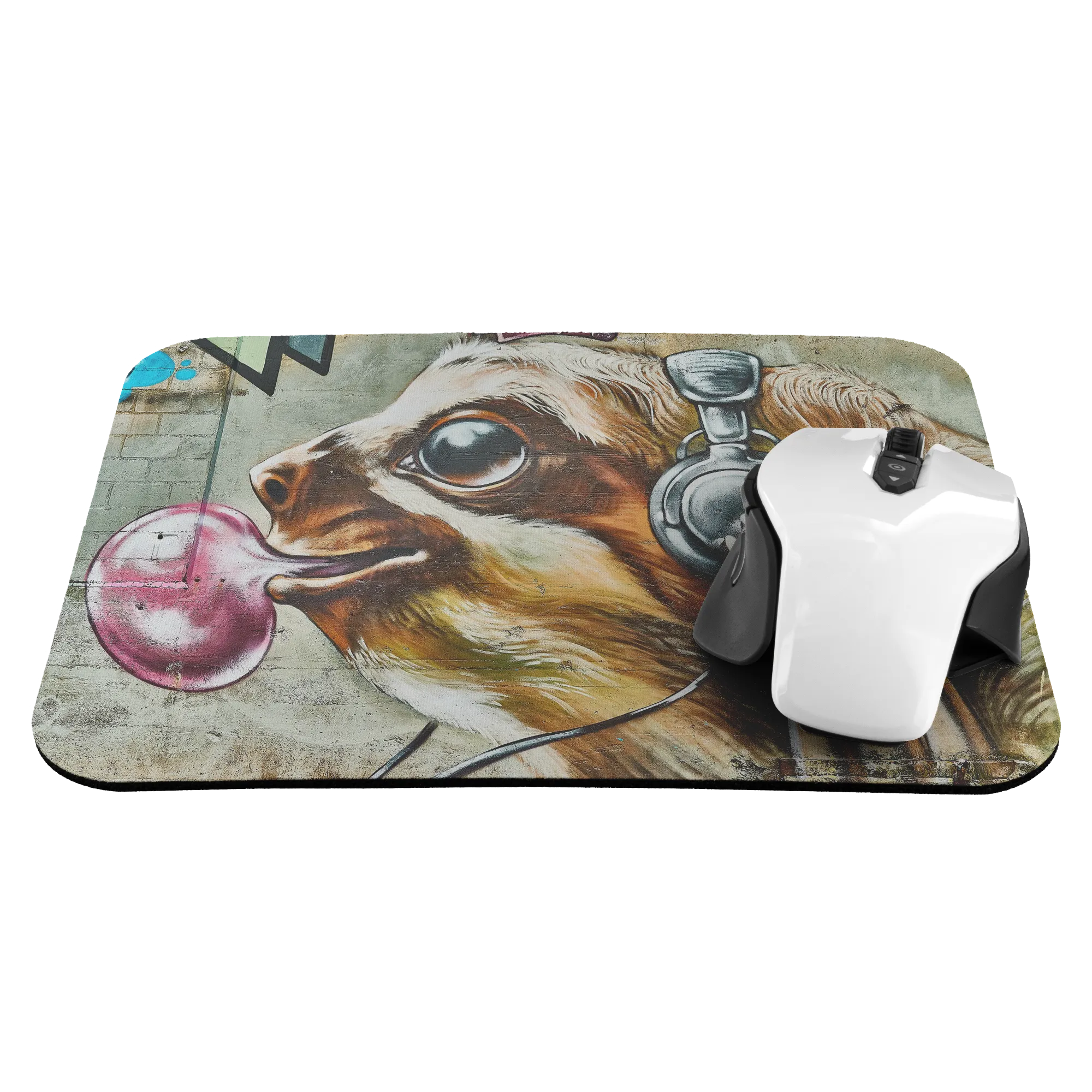 Sloth Music Graphiti Bubble Gum Mouse Pad - Cool Punk Sloth Mouse Mat