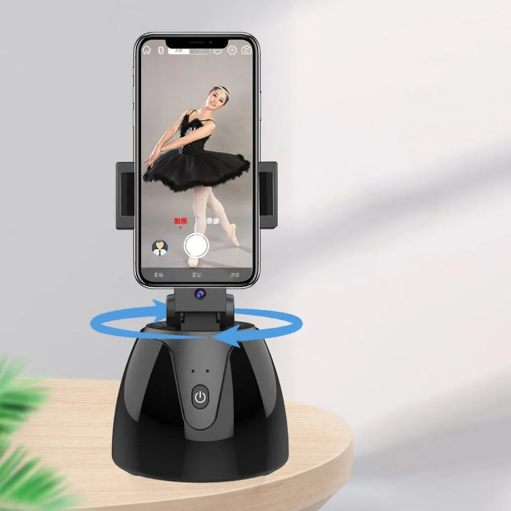 Smart Face Auto Tracking Camera Phone Holder 360 Rotation