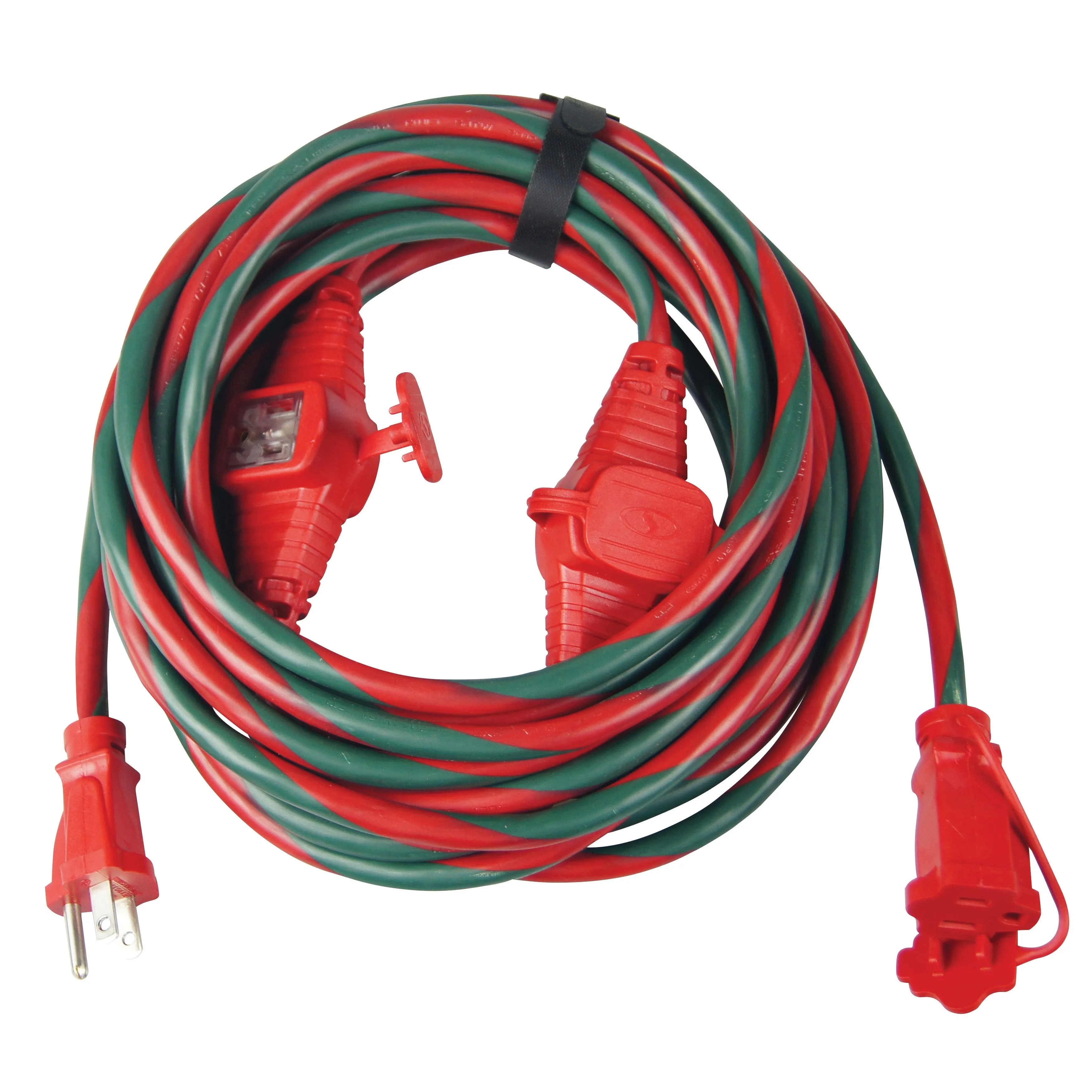 Snow Joe PJEXT25MO-RG Indoor/Outdoor Extension Cord | 25-Foot | Cord Connect Adapter (Red/Green)