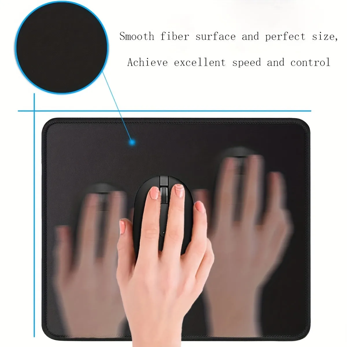 Soft  Comfortable Black Mouse Pad for Household  Office