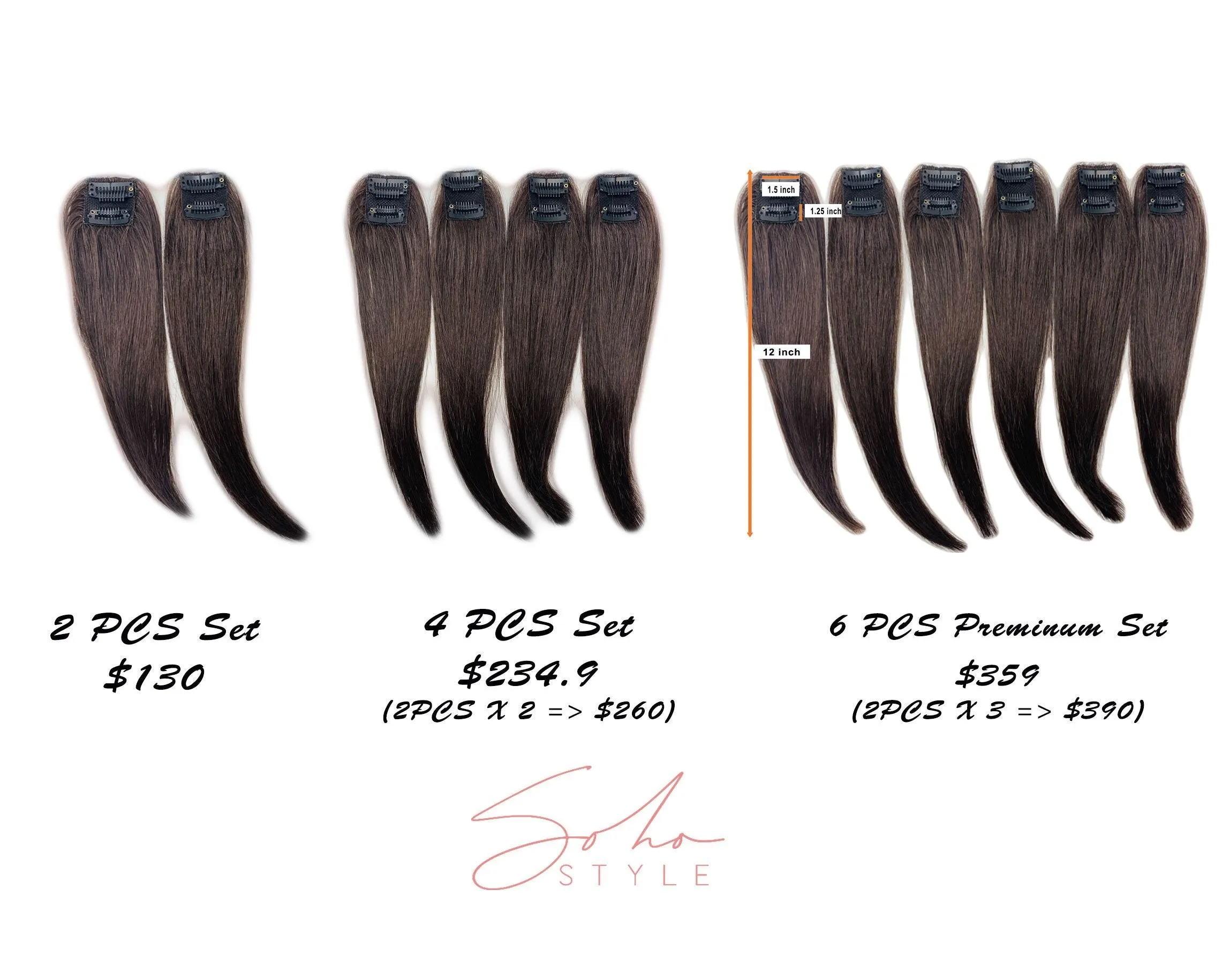 Special Value Set - Jeanne 22" U-Part Wig Human Hair   Ali set