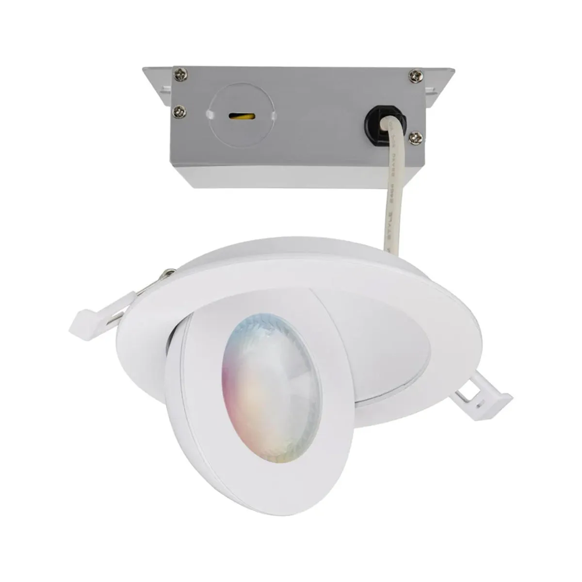 Starfish 4" White Gimbal Smart LED Recessed Light, 650lm, Color and Tunable White, 120-277V